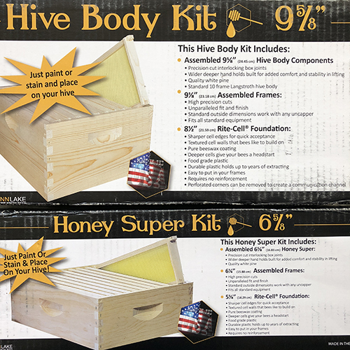 Picture of the side of beehive box, which shows parts inside with details